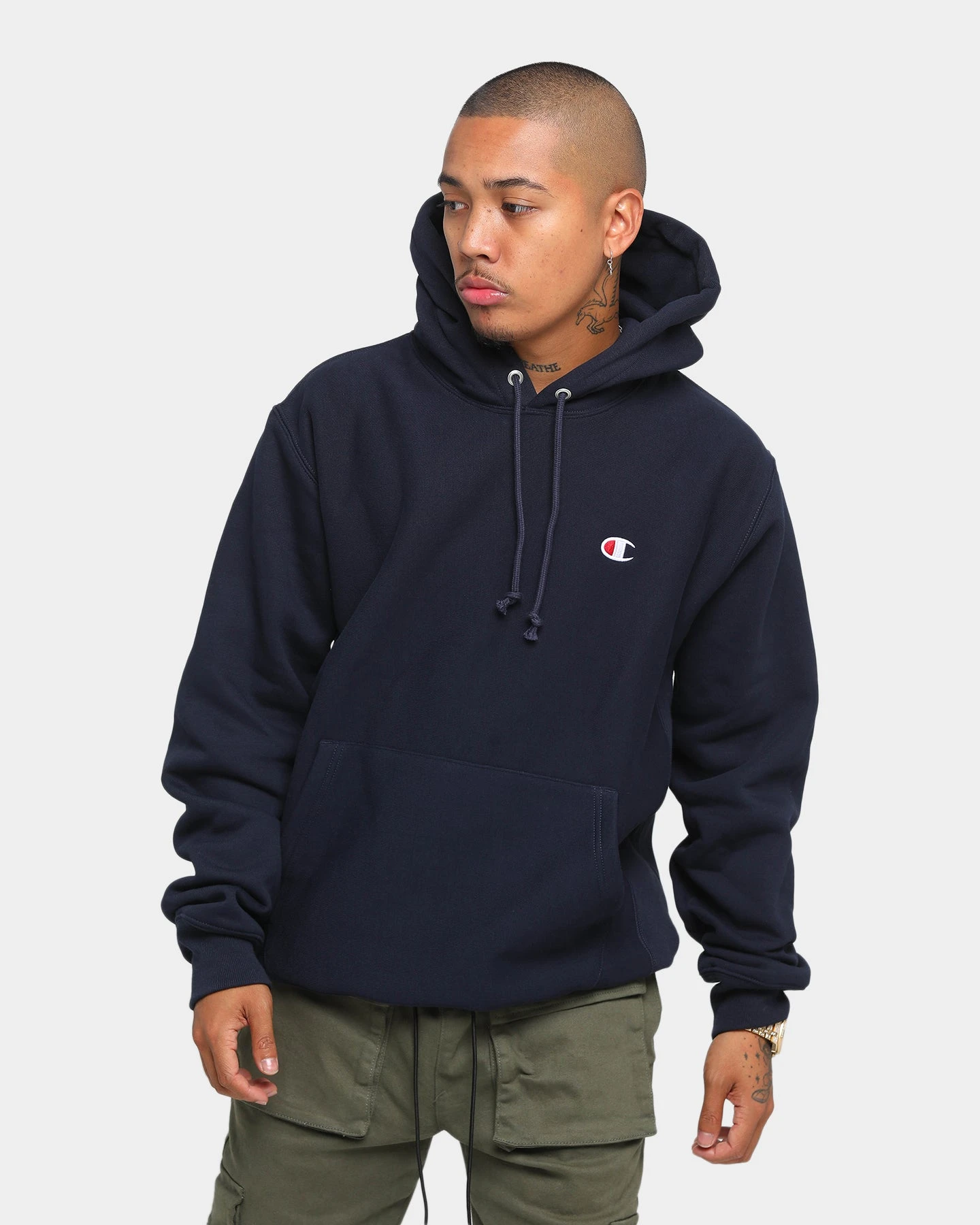 Champion Rev Weave Hoodie Navy 3 Champion Rev Weave Hoodie Navy
