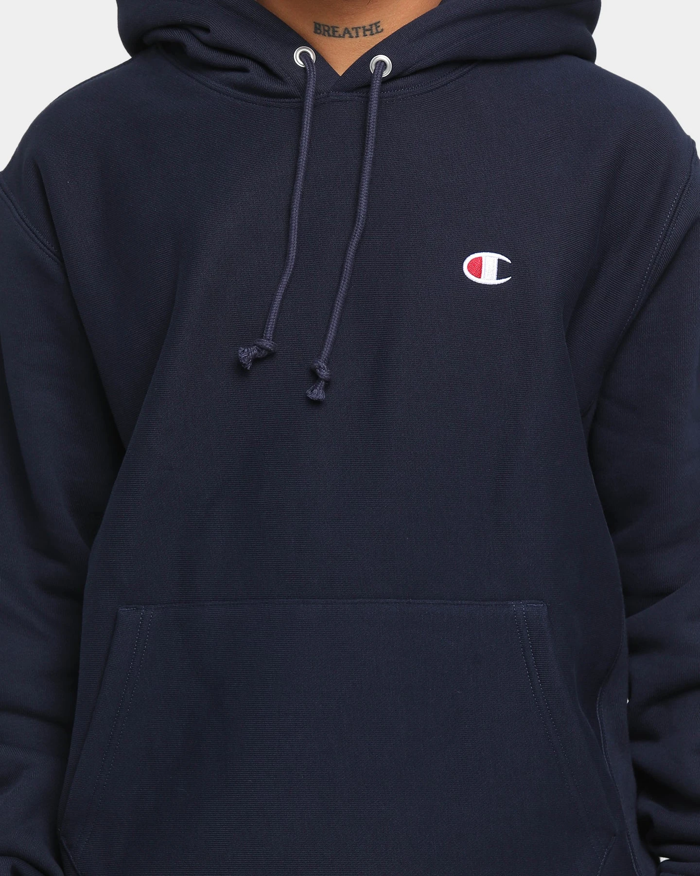 Champion Rev Weave Hoodie Navy 4 Champion Rev Weave Hoodie Navy - Image 2