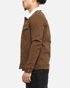 Saint Morta Sherpa Denim Jacket Vintage Brown -Culture Kings Shop 02016552 YV052 mens 0050