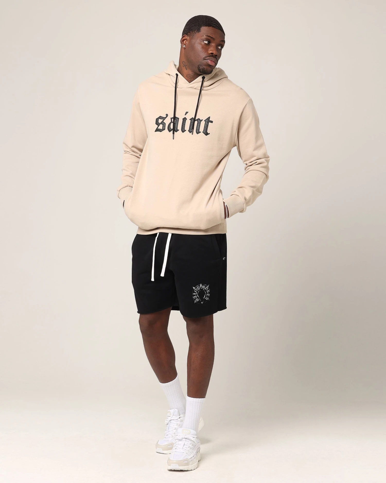 Saint Morta Cambronne Hoodie Stone/Black 4 Saint Morta Cambronne Hoodie Stone/Black - Image 2