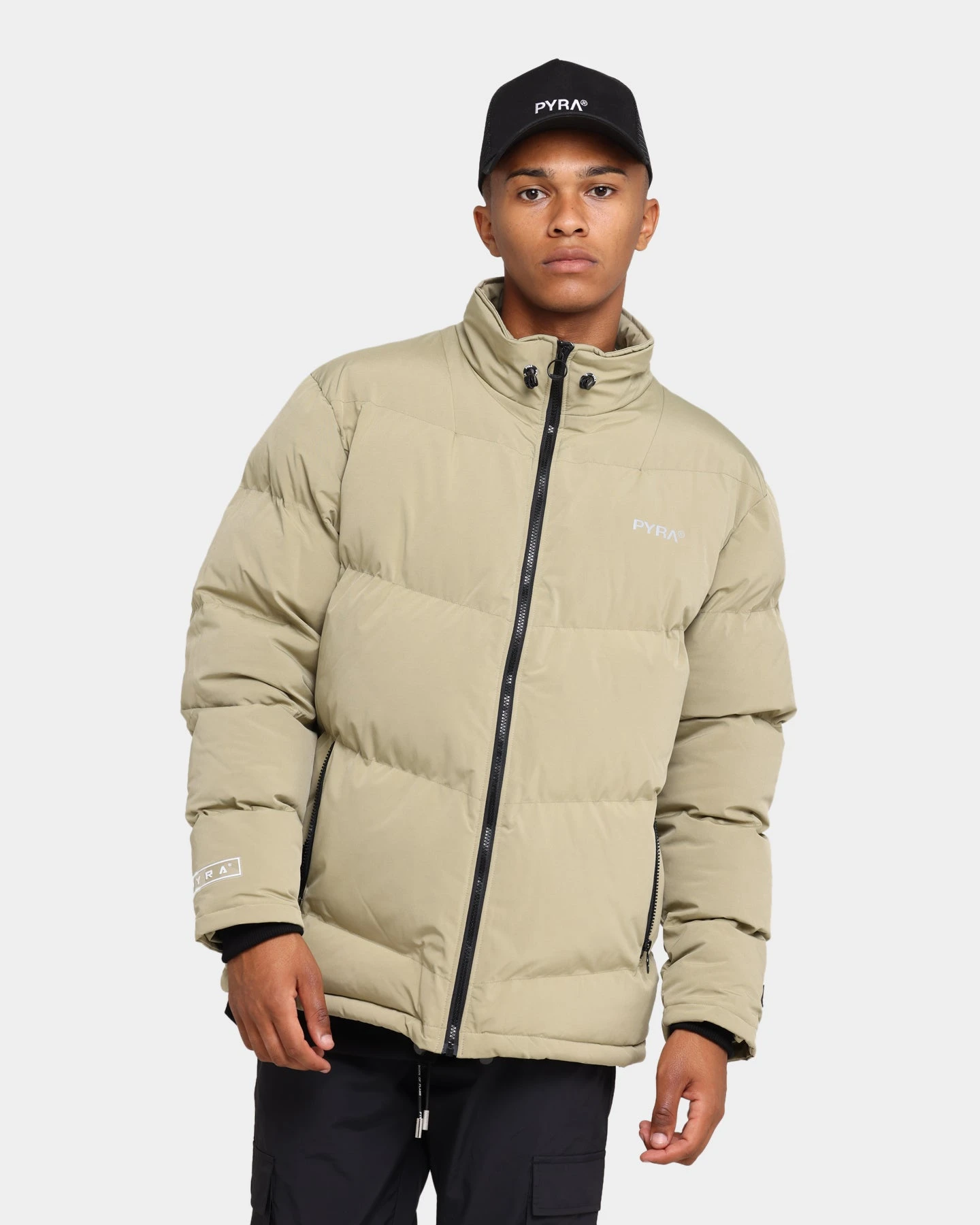 PYRA Padded Puffa Jacket Olive 3 PYRA Padded Puffa Jacket Olive