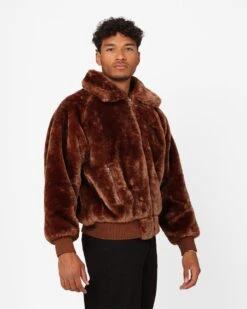 XXIII Baller Fur Jacket Brown -Culture Kings Shop 02032154 YX300 mens 0050