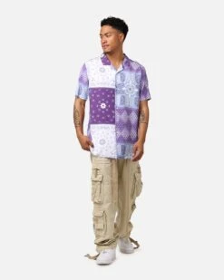 Carré Bandana Ultra Button Up Shirt Purple -Culture Kings Shop 02032422 YP200 mens 0030