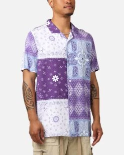 Carré Bandana Ultra Button Up Shirt Purple -Culture Kings Shop 02032422 YP200 mens 0060