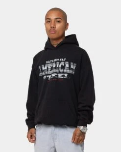 Rats Get Fat American Steel Vintage Hoodie Black Wash