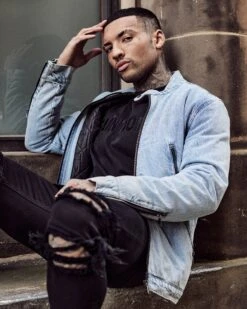 Saint Morta Cremallera Denim Jacket Bleach Blue