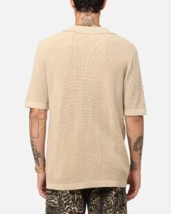 XXIII Zyair Knit Rib Button Up Shirt Tan -Culture Kings Shop 02036262 YT001 mens 00030