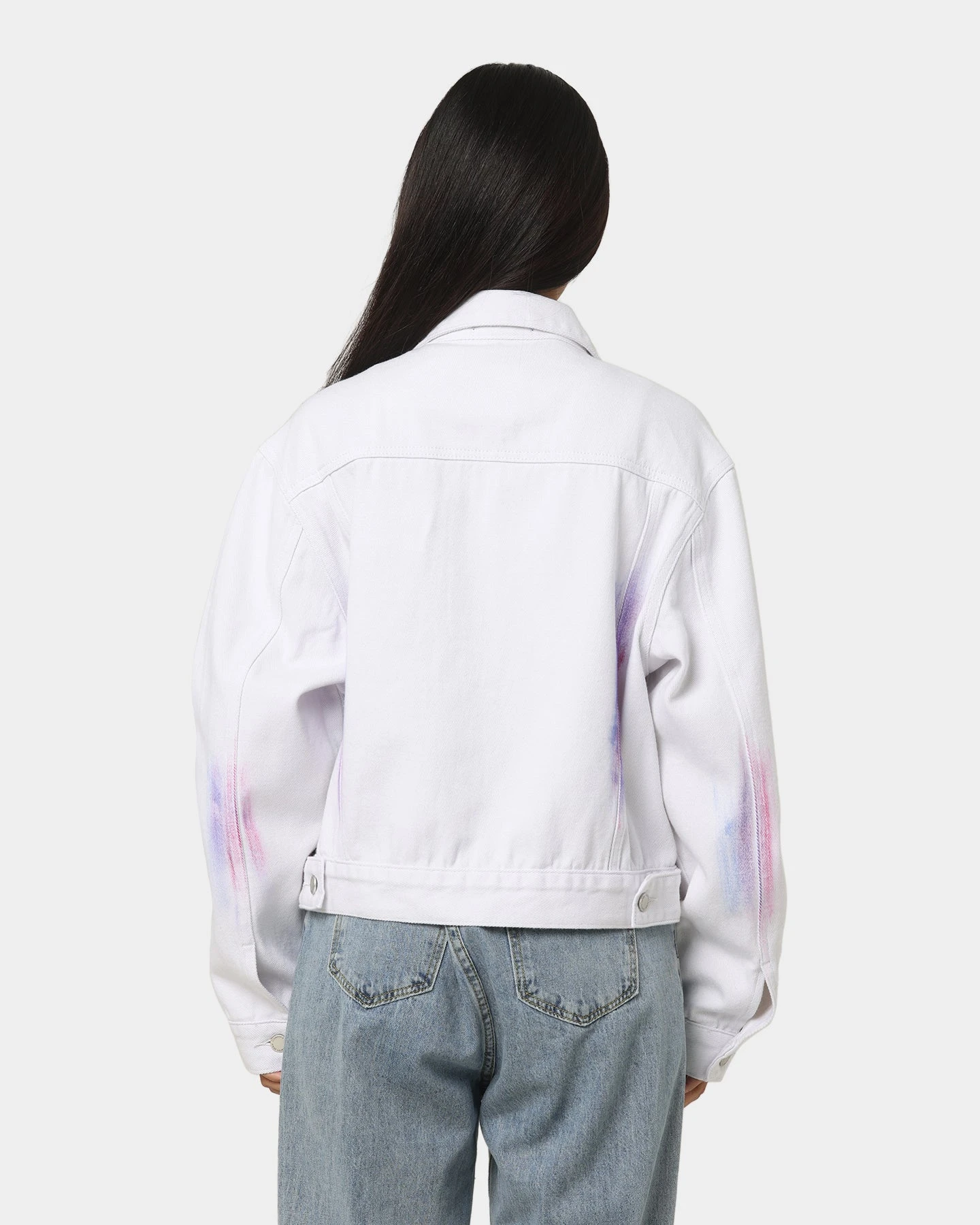 XXIII Women's Aster Tie Dye Denim Jacket Multi-Coloured/White 6 XXIII Women's Aster Tie Dye Denim Jacket Multi-Coloured/White - Image 4