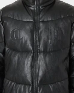 Carré Paris Leather Wave Puffer Jacket Black -Culture Kings Shop 02036858 YB001 mens 0040