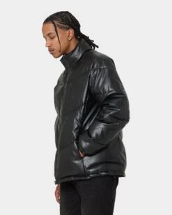 Carré Paris Leather Wave Puffer Jacket Black -Culture Kings Shop 02036858 YB001 mens 0070
