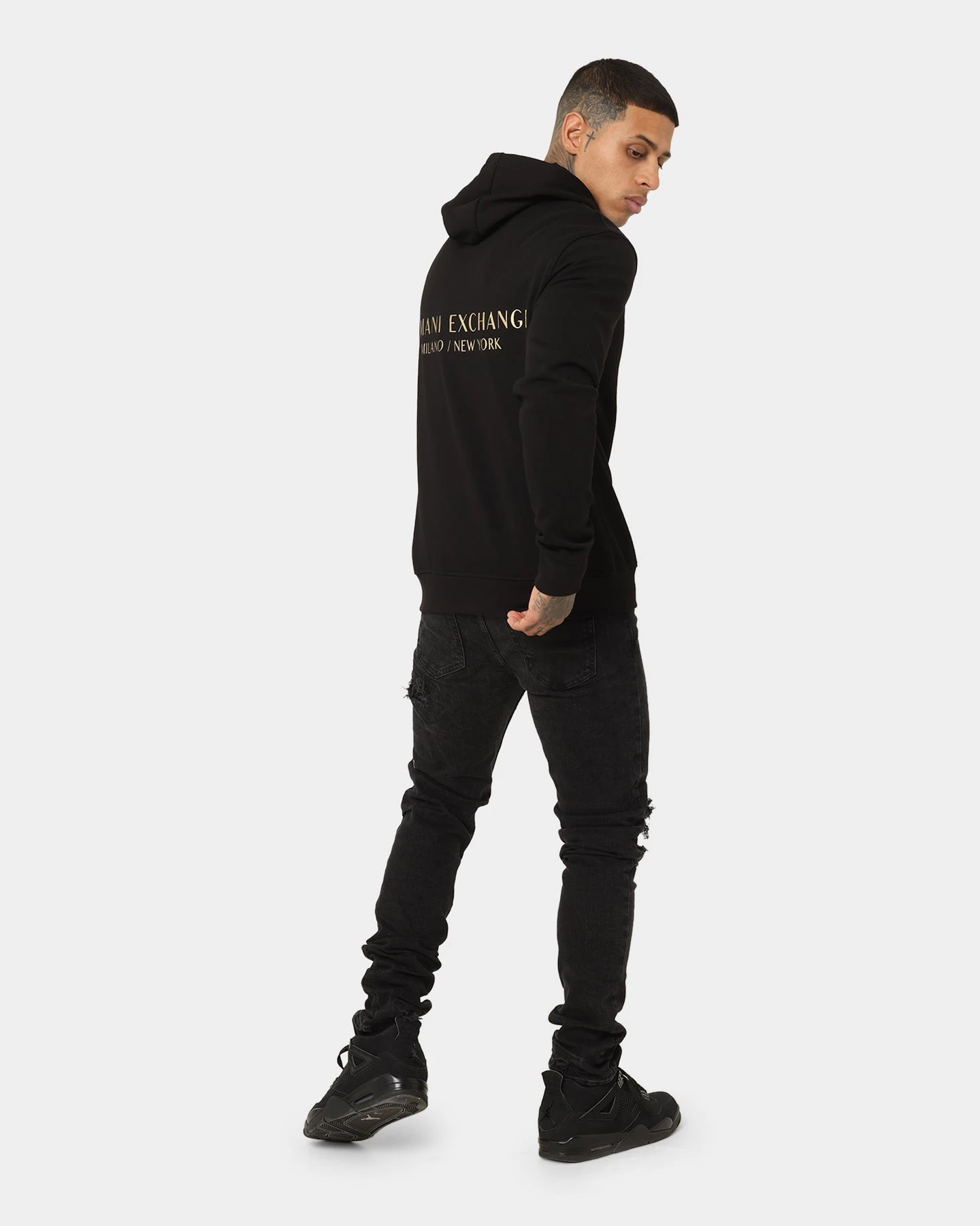 Armani Exchange Felpa Hoodie Black 5 Armani Exchange Felpa Hoodie Black - Image 3