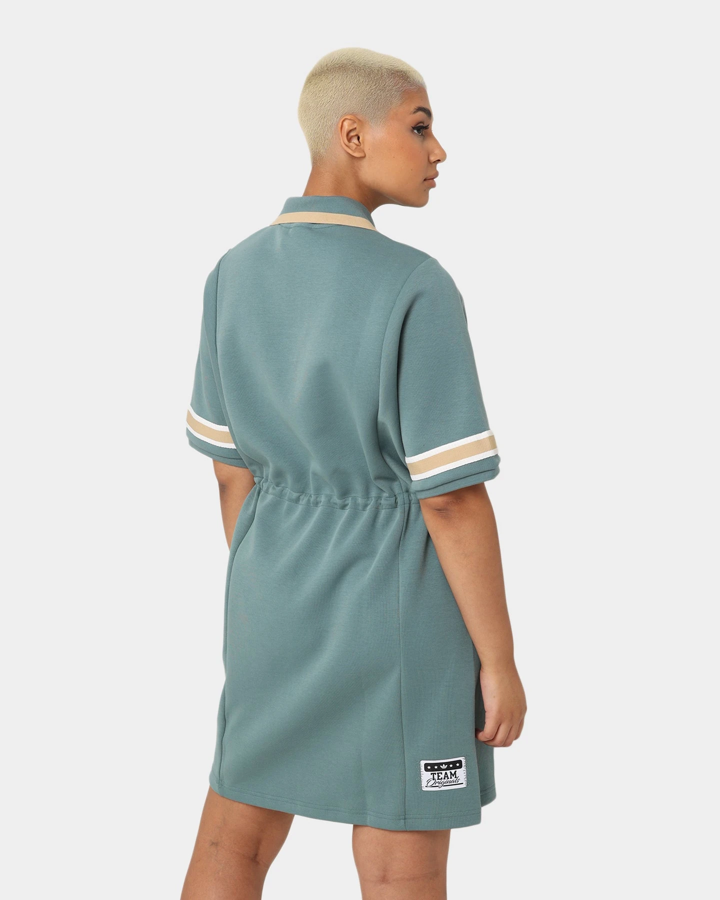 Adidas Women's Modern Collegiate Polo Dress Hazy Emerald 6 Adidas Women's Modern Collegiate Polo Dress Hazy Emerald - Image 4