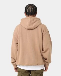 New Era Las Vegas Raiders Quarter Zip Sleeve Script Hoodie Khaki/Black -Culture Kings Shop 02039925 YK004 mens 0040