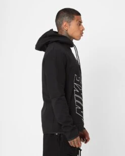 Nike Tech Fleece Graphic Pullover Hoodie Black/Black -Culture Kings Shop 02041259 YB015 mens 0050 2