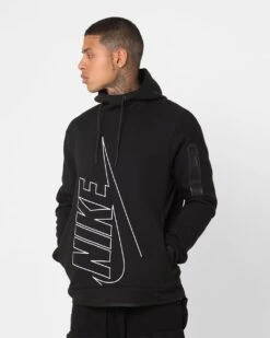Nike Tech Fleece Graphic Pullover Hoodie Black/Black -Culture Kings Shop 02041259 YB015 mens 0060 2