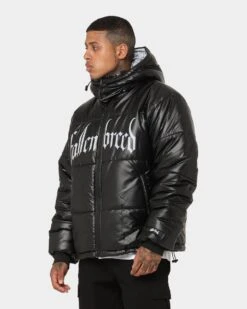 Fallen Breed Logo Puffer Jacket Black -Culture Kings Shop 02043238 YB001 mens 0080