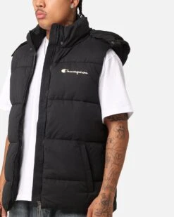 Champion Rochester Puffer Vest Black/Gold -Culture Kings Shop 02043514 YB003 mens 0040