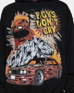 Goat Crew Boys Don't Cry Vintage Hoodie Black Wash -Culture Kings Shop 02043948 YB295 mens 0030