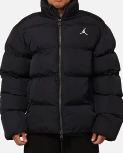 Jordan Essentials Poly Puffer Jacket Black/White -Culture Kings Shop 02044739 YB012 mens 0030