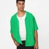 XXIII Lorenzo Knit Button Up Shirt Green -Culture Kings Shop 02045287 YG600 mens 0010