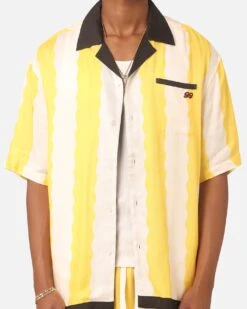 99 Cabana Bowling Short Sleeve Button Up Shirt Yellow/Off White -Culture Kings Shop 02045523 YY080 mens 0060