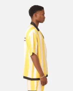 99 Cabana Bowling Short Sleeve Button Up Shirt Yellow/Off White -Culture Kings Shop 02045523 YY080 mens 0080