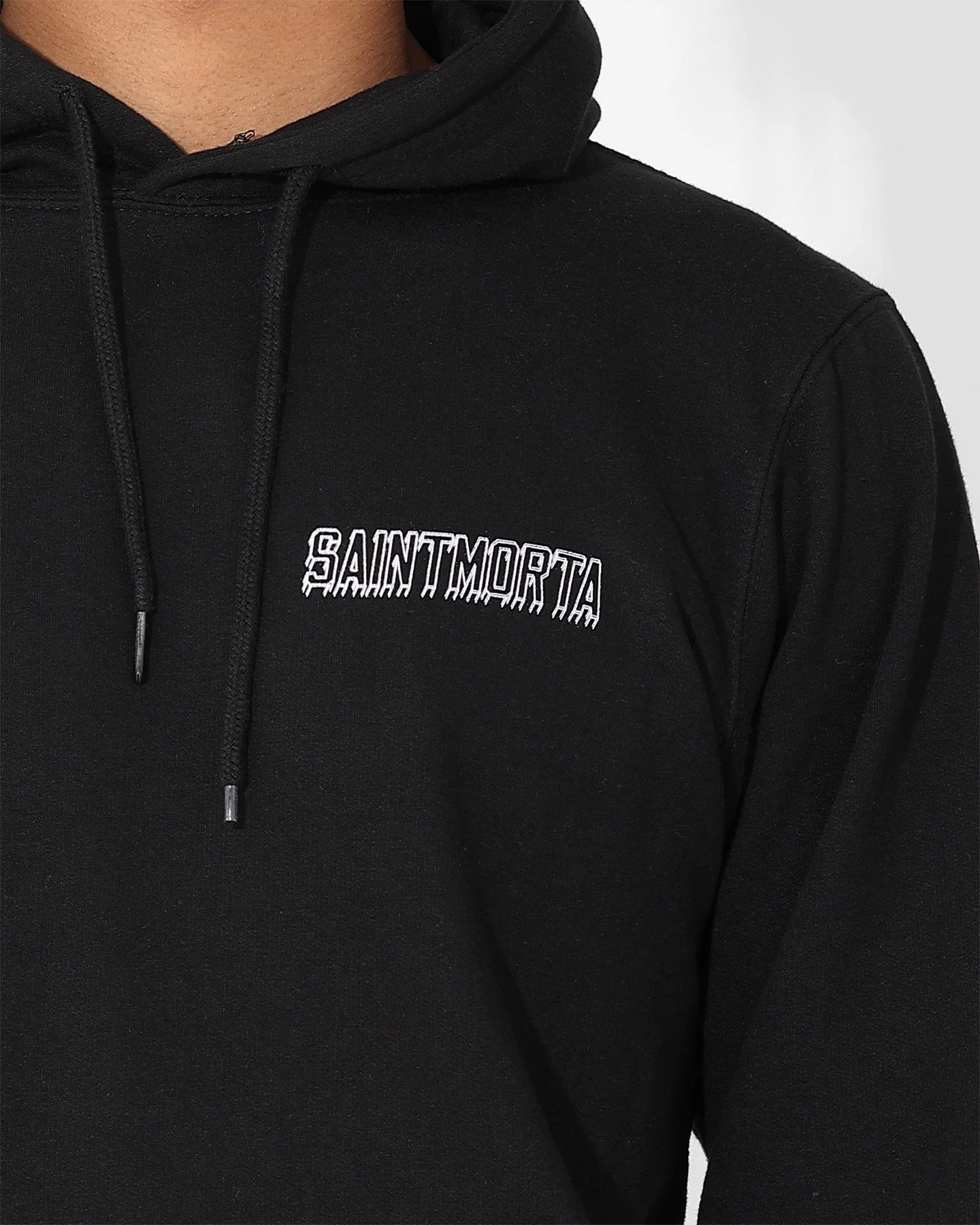 Saint Morta College Drip Hoodie Black 6 Saint Morta College Drip Hoodie Black - Image 4