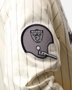 Pro Standard Las Vegas Raiders Pinstripe Satin Jacket Eggshell/Yellow 23 Pro Standard Las Vegas Raiders Pinstripe Satin Jacket Eggshell/Yellow -Culture Kings Shop 02046729 YE101 mens 00110