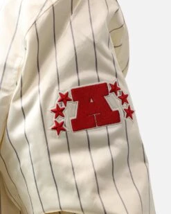 Pro Standard Las Vegas Raiders Pinstripe Satin Jacket Eggshell/Yellow 21 Pro Standard Las Vegas Raiders Pinstripe Satin Jacket Eggshell/Yellow -Culture Kings Shop 02046729 YE101 mens 0090