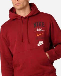 Nike Club Fleece Pullover Hoodie Team Red/Sail -Culture Kings Shop 02046806 YT196 mens 00060