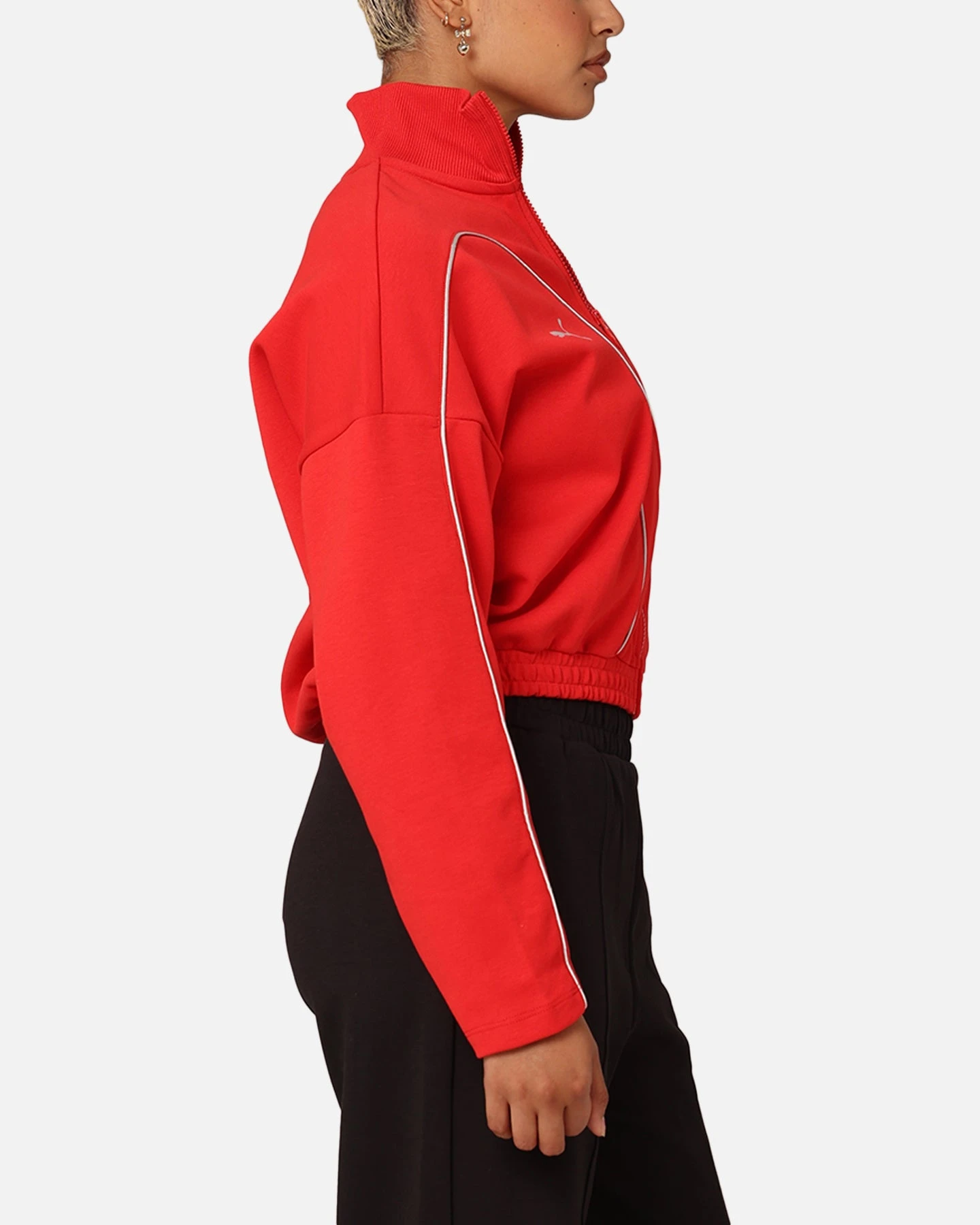 Puma X Scuderia Ferrari Women's Ferrari Style Crewneck Rosso Corsa 6 Puma X Scuderia Ferrari Women's Ferrari Style Crewneck Rosso Corsa - Image 4