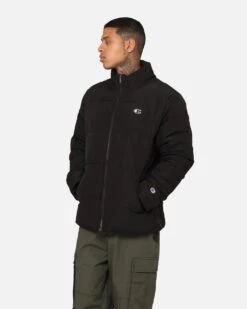 Champion Rochester Tape Puffer Jacket Black -Culture Kings Shop 02047177 YB001 mens 0070