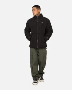Champion Rochester Tape Puffer Jacket Black -Culture Kings Shop 02047177 YB001 mens 0080