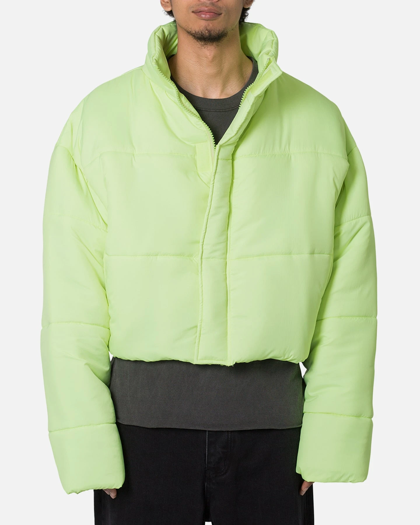 MNML Cropped Puffer II Jacket Green 3 MNML Cropped Puffer II Jacket Green