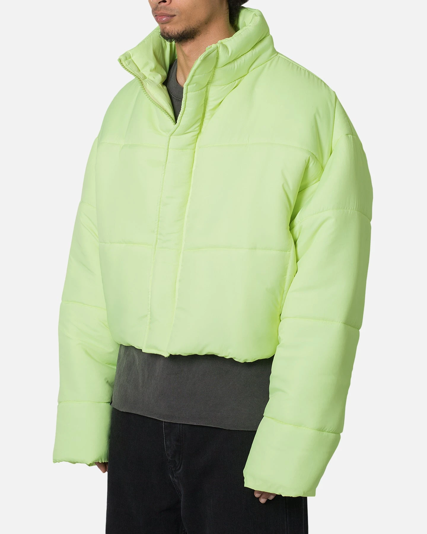 MNML Cropped Puffer II Jacket Green 4 MNML Cropped Puffer II Jacket Green - Image 2