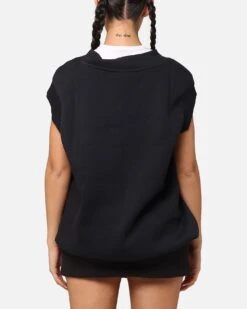 Nike Women's Sportswear Pheonix Fleece V-Neck Vest Black/Sail -Culture Kings Shop 02047673 YB699 womens 0030