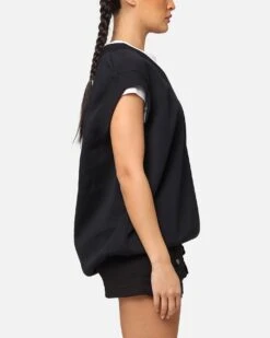 Nike Women's Sportswear Pheonix Fleece V-Neck Vest Black/Sail -Culture Kings Shop 02047673 YB699 womens 0040