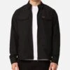 Fred Perry Zip Overshirt Jacket Black -Culture Kings Shop 02048911 YB001 mens 00010