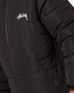 Stussy Stock 8 Ball Puffer Jacket Black -Culture Kings Shop 02049206 YB001 mens 0000060
