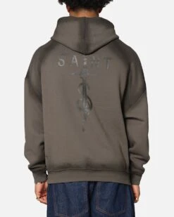 Saint Morta Daggers Premium Hoodie Contrast Brown
