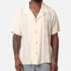 XXIII Hellas Linen Button Up Shirt Off White -Culture Kings Shop 02050726 YO007 mens 00010