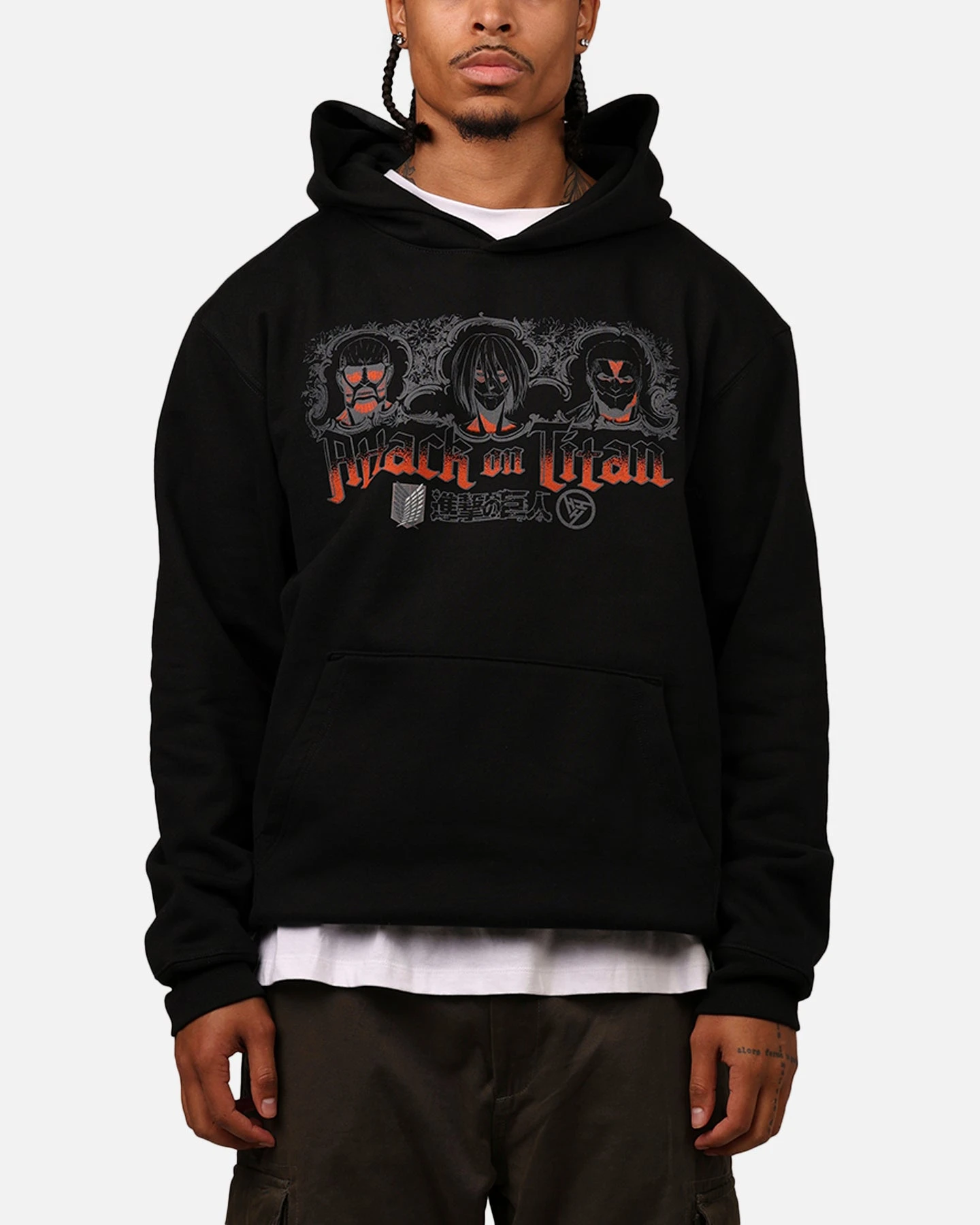 Hypland X Attack On Titan Trio Hoodie Black 3 Hypland X Attack On Titan Trio Hoodie Black