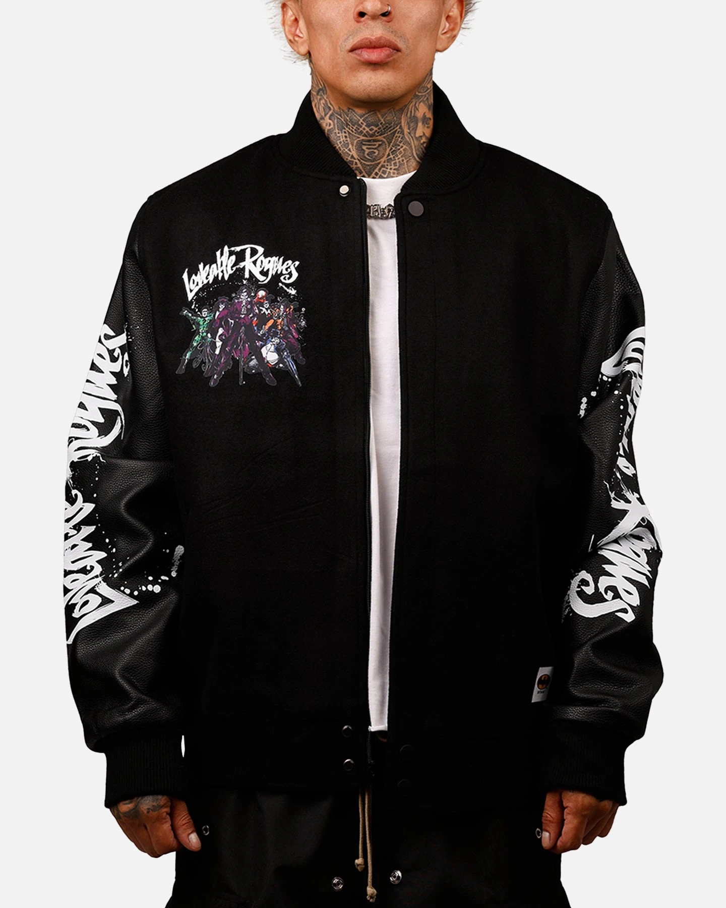 Freeze Max DC Batman Rogues 'Troublemakers' Varsity Jacket Black 4 Freeze Max DC Batman Rogues 'Troublemakers' Varsity Jacket Black - Image 2