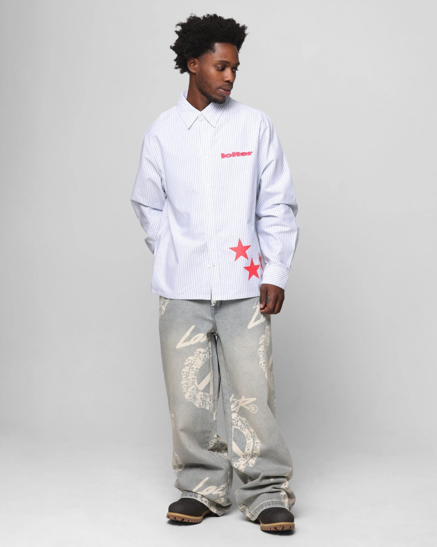 Loiter Solar Button Up Shirt Blue Pin Stripe 5 Loiter Solar Button Up Shirt Blue Pin Stripe - Image 3