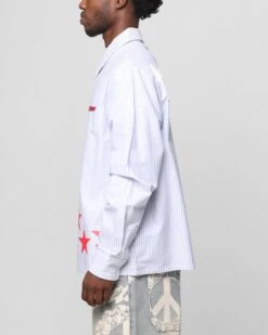 Loiter Solar Button Up Shirt Blue Pin Stripe 14 Loiter Solar Button Up Shirt Blue Pin Stripe -Culture Kings Shop 02051499 YB469 mens 00060