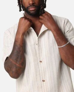XXIII Alejandro Button Up Shirt Cream/Tan -Culture Kings Shop 02051551 YC620 mens 00060