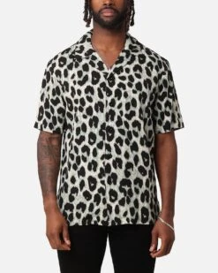 XXIII Animal Button Up Shirt Green