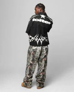 Loiter Cyber Zip Up Short Sleeve Shirt Black -Culture Kings Shop 02051725 YB001 mens 00040