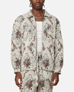 XXIII Floral Jacquard Jacket White Antique