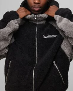 Loiter Speedway Fleece Jacket Black/Grey -Culture Kings Shop 02052117 YB006 mens 00080 1d3ab670 5ed2 4c06 9f0d ee9b9b56cf1a